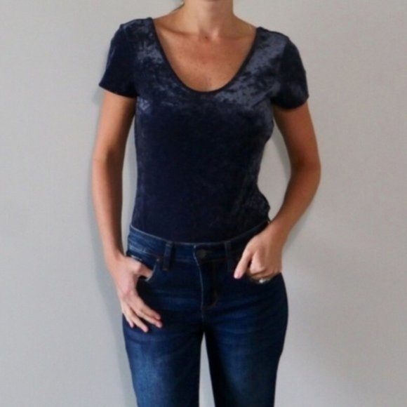 American Eagle Outfitters Tops - American Eagle NEW Crushed Velvet Bodysuit